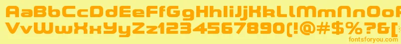 ASpaceHeavyDemo Font – Orange Fonts on Yellow Background