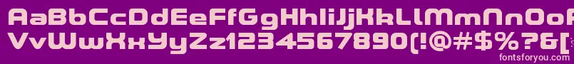 ASpaceHeavyDemo-Schriftart – Rosa Schriften auf violettem Hintergrund