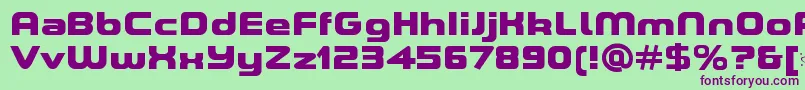 ASpaceHeavyDemo Font – Purple Fonts on Green Background