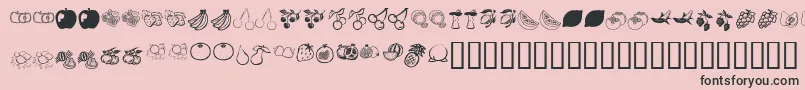 KrFruitsy Font – Black Fonts on Pink Background