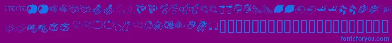 Police KrFruitsy – polices bleues sur fond violet