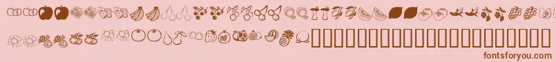 KrFruitsy Font – Brown Fonts on Pink Background