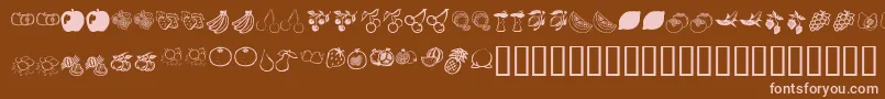 KrFruitsy Font – Pink Fonts on Brown Background