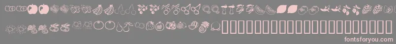 KrFruitsy Font – Pink Fonts on Gray Background