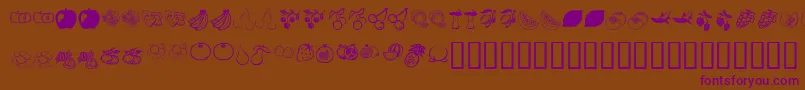 KrFruitsy Font – Purple Fonts on Brown Background