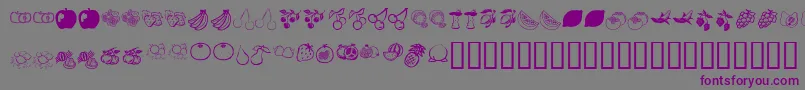 KrFruitsy-fontti – violetit fontit harmaalla taustalla
