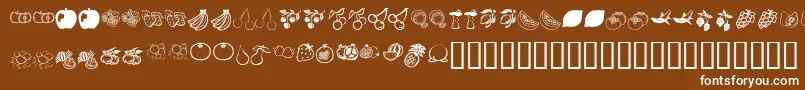 KrFruitsy Font – White Fonts on Brown Background