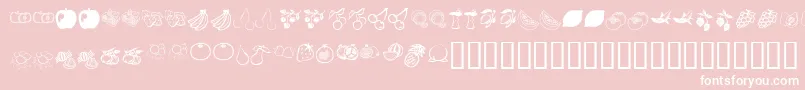 フォントKrFruitsy – ピンクの背景に白い文字
