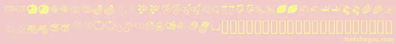 KrFruitsy Font – Yellow Fonts on Pink Background