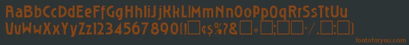 Шрифт DgRoslyngothic – коричневые шрифты на чёрном фоне