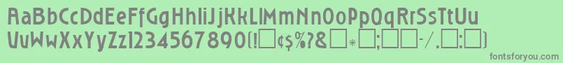 Шрифт DgRoslyngothic – серые шрифты на зелёном фоне