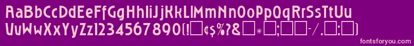 DgRoslyngothic Font – Pink Fonts on Purple Background