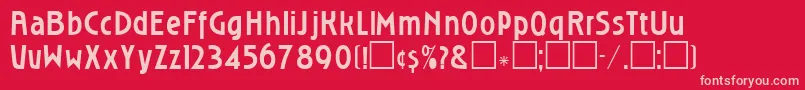 DgRoslyngothic Font – Pink Fonts on Red Background