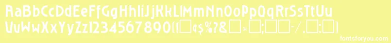 DgRoslyngothic Font – White Fonts on Yellow Background
