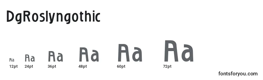 DgRoslyngothic Font Sizes