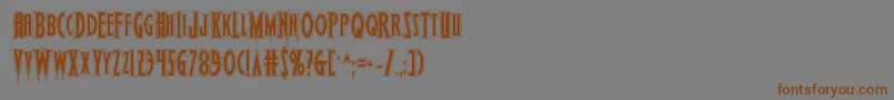 Wolfsbane2acad Font – Brown Fonts on Gray Background