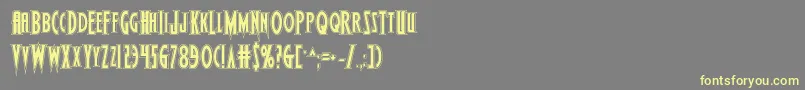 Wolfsbane2acad Font – Yellow Fonts on Gray Background