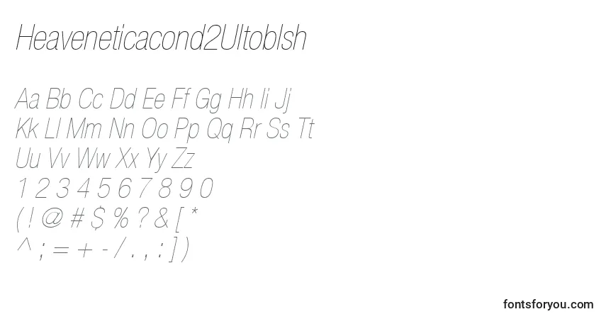 Schriftart Heaveneticacond2Ultoblsh – Alphabet, Zahlen, spezielle Symbole