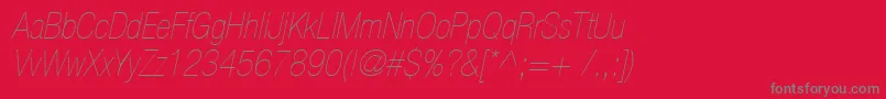 Heaveneticacond2Ultoblsh Font – Gray Fonts on Red Background