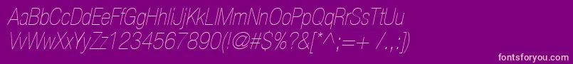 Heaveneticacond2Ultoblsh Font – Pink Fonts on Purple Background