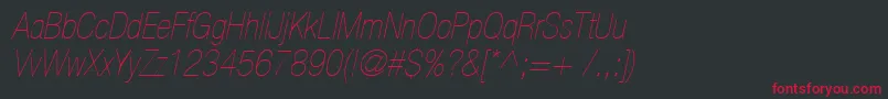 Heaveneticacond2Ultoblsh Font – Red Fonts on Black Background