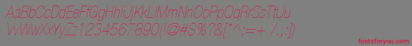 Heaveneticacond2Ultoblsh Font – Red Fonts on Gray Background