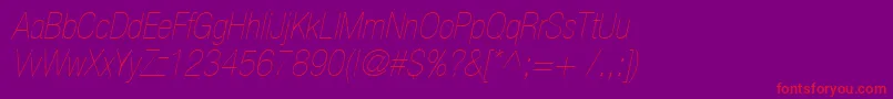 Шрифт Heaveneticacond2Ultoblsh – красные шрифты на фиолетовом фоне