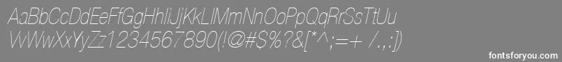 Heaveneticacond2Ultoblsh Font – White Fonts on Gray Background