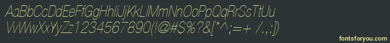 Heaveneticacond2Ultoblsh Font – Yellow Fonts on Black Background