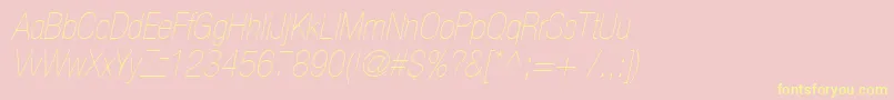 Heaveneticacond2Ultoblsh Font – Yellow Fonts on Pink Background