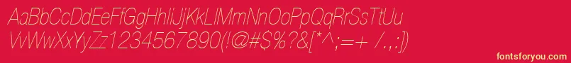 Heaveneticacond2Ultoblsh Font – Yellow Fonts on Red Background