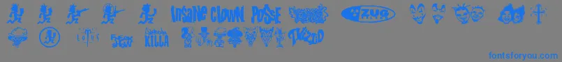 PsyFont2 Font – Blue Fonts on Gray Background