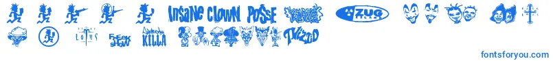 PsyFont2 Font – Blue Fonts on White Background