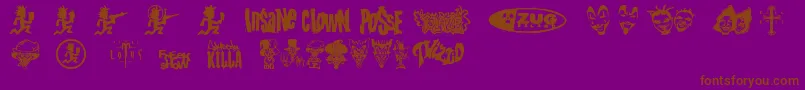 PsyFont2 Font – Brown Fonts on Purple Background