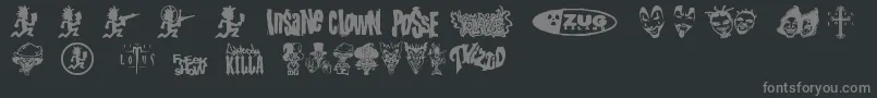 PsyFont2 Font – Gray Fonts on Black Background