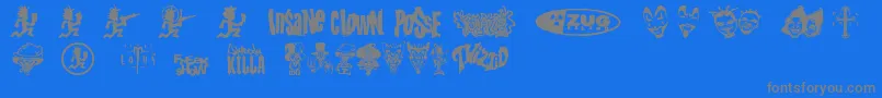 PsyFont2 Font – Gray Fonts on Blue Background