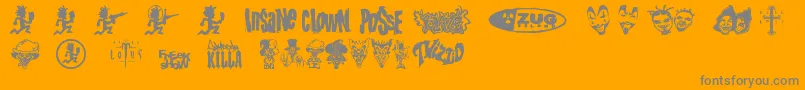 PsyFont2 Font – Gray Fonts on Orange Background