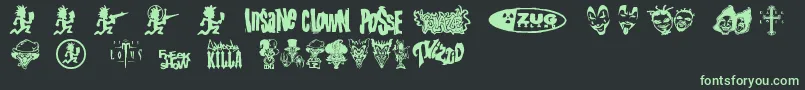 PsyFont2 Font – Green Fonts on Black Background