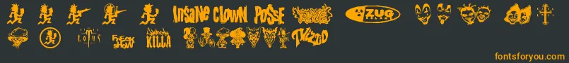 PsyFont2 Font – Orange Fonts on Black Background