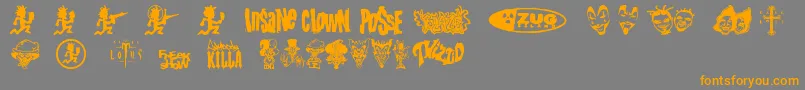 PsyFont2 Font – Orange Fonts on Gray Background