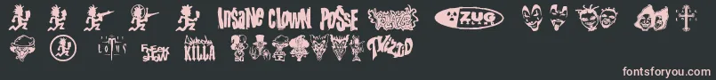 PsyFont2 Font – Pink Fonts on Black Background