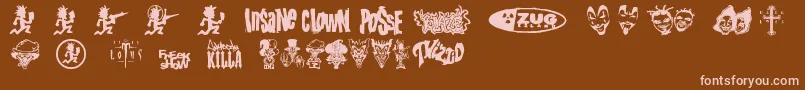 PsyFont2 Font – Pink Fonts on Brown Background