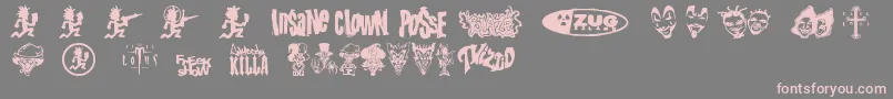 PsyFont2 Font – Pink Fonts on Gray Background
