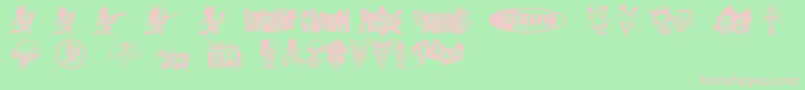 PsyFont2 Font – Pink Fonts on Green Background