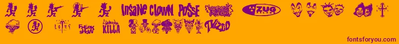 PsyFont2 Font – Purple Fonts on Orange Background
