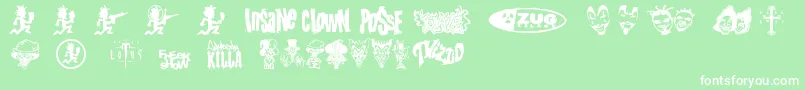 PsyFont2 Font – White Fonts on Green Background