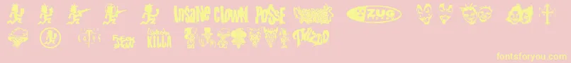 PsyFont2 Font – Yellow Fonts on Pink Background