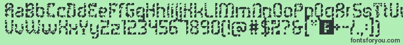 5metrikLightAlien Font – Black Fonts on Green Background