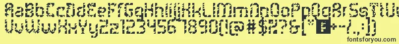 5metrikLightAlien Font – Black Fonts on Yellow Background