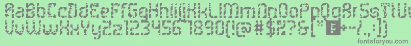 5metrikLightAlien Font – Gray Fonts on Green Background